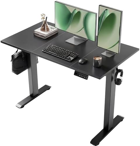 YDN Electric Standing Desk, 48x24 Inch, Black
