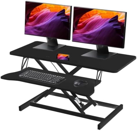 38-inch Standing Desk Converter, Height Adjustable 5.9-18.9in