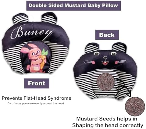 Mustard Seed Pillow (Navy-Blue)