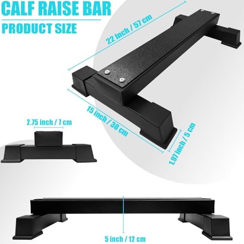 Steel Calf Raise Bar, Standing Calf Raise Platform Machine, Calf Raise Block Rack for Calf Stretching, Squat, Foot Stretch
