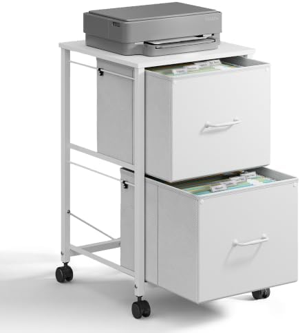 DEVAISE 2 Drawer Mobile File Cabinet with Open Storage Shelf