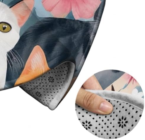 Circular Rugs Large Modern Round Area Rug Fashion Decor Mat for Home Office Cat Lovers Kitten