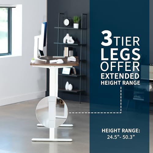 VIVO Rustic Vintage Brown 55 x 28 in Standing Desk, DESK-KIT-2W55N