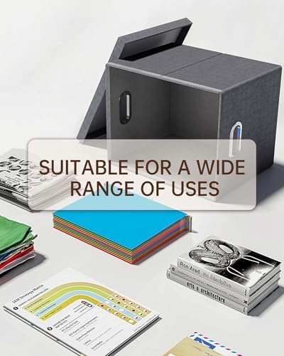 Oterri File Organizer, File Box, File Cabinet for Letter File Folder Storage, Hanging File Organizer for Office/Decor/Home,Document Organizer, 1 Pack,Dark-Gray-Box Only