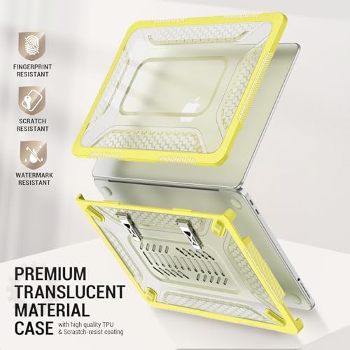 SEYMAC stock Case for MacBook Neo (A18 Pro) 2026 13 inch, Shock-Absorbing Protection with Folding Stand &Mouse Pad Case for MacBook Neo (A18 Pro) 2026 13 inch, Yellow