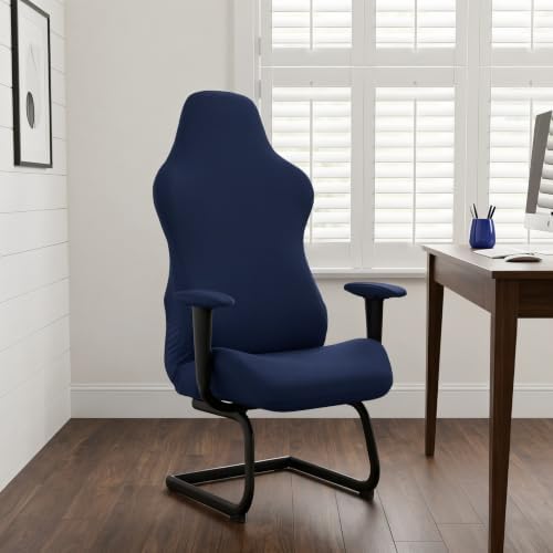 Deisy Dee Gaming Chair Cover, 4-Piece Stretch Computer Chair Slipcover with Armrest Cover, Universal Polyester Spandex Washable Chair Protector for Racing Office Reclining Chair