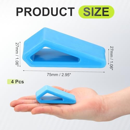 PATIKIL Laptop Wedge, 2-Pack Portable Laptop Stand Computer Notebook Holder Keyboard Stand Lifter Risers Plastic Anti-Slip Ventilated Elevated Feet for Desktop Keyboard Tablet, Blue