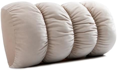ALIBO Nonslip Recliner Lumbar Support Roll with Decorative Striped Flower Adjustable Low Back Pain Relief Pillow for Office Chair,Sofa,Car,and Travel Lumbar Pillow with Strap,17.3"X8.6"X5
