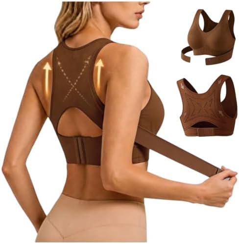 Posture Corrector Bra for Women Wireless Back Support Plus Size Sports Bra