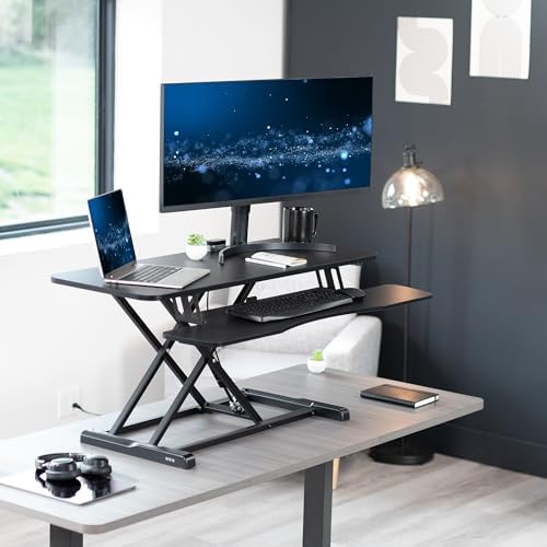 VIVO Black 42 in Standing Desk Converter, DESK-V042KB