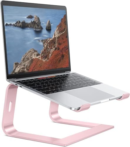 OMOTON Laptop Stand, Detachable Mount for MacBook Air/Pro Dell HP Rose Gold