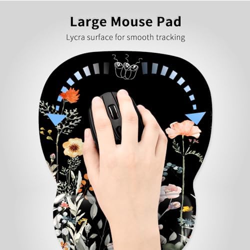 EooCoo Ergonomic Mouse Pad with Wrist Rest, Memory Foam Support Mousepad