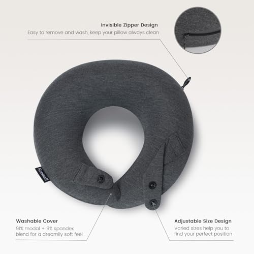 Keemall Upgraded Premium Inflatable Travel Neck Pillow for Airplane & Car