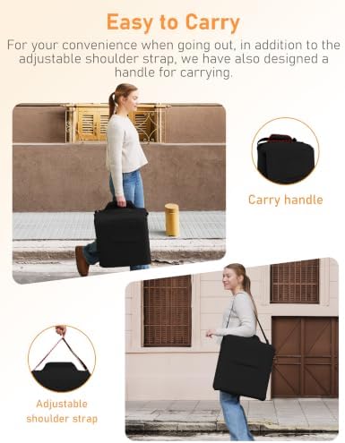 Adjustable Floor Chair with Back Support Foldable Meditation Chair, Black