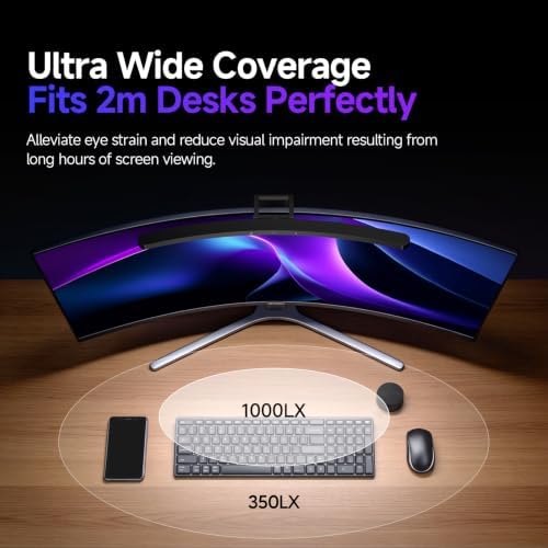 LYMAX Curved Monitor Light Bar with Sensor, Monitor Light with Remote