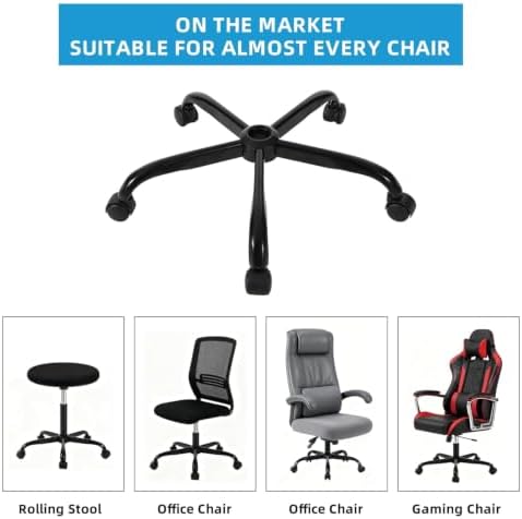 XSZD 28 Inch Heavy Duty Office Chair Base with 5 Casters,Easy to Assemble