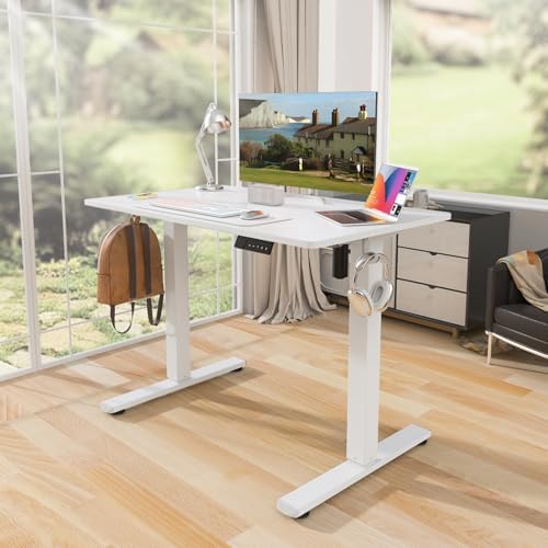 Kingant Standing Desk, 40x24 Inch Electric Height Adjustable Computer Desk