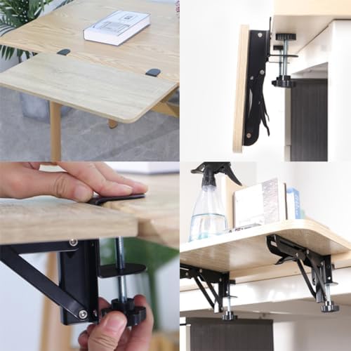 Under Desk Keyboard Tray Support Bracket Adjustable Desktop Extension Board Stand Clamp-on Keyboard Holder Arm Rest Tray Extension Plate Support Rack for Desk, NO Board/Tray, 1 Set (Style01)