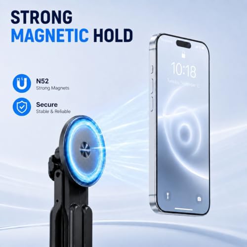 Portable Laptop Stand for Desk, Magnetic Phone Holder&Tablet Stand
