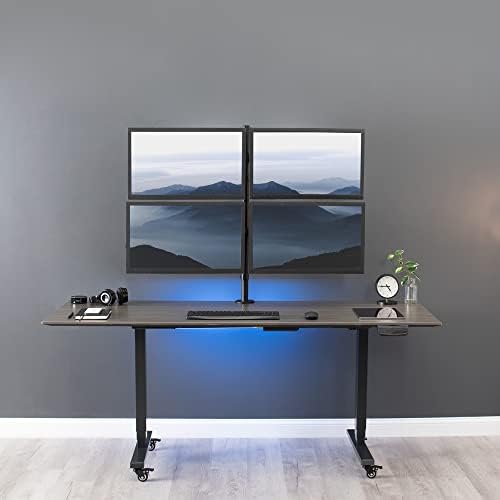VIVO Quad 13 to 30 inch LCD Monitor Desk Mount | Adjustable 4 Screen Stand