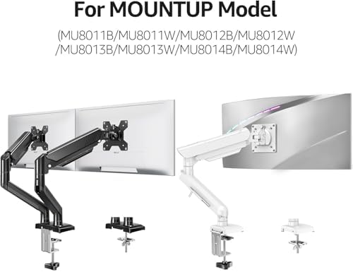 Freelift Desk C-Clamp Extension for Max 6 inch Thick Desktops, Monitor Mount C-Clamp Base, Fits MU8011B/MU8012B/MU8013B/MU8014B/MU8011W/MU8012W/MU8013W/MU8014W, Black