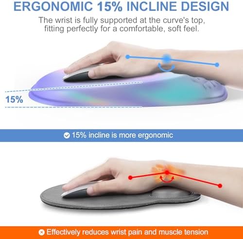 Ergonomic Mouse Pad with Wrist Rest, Memory Foam Support for Office