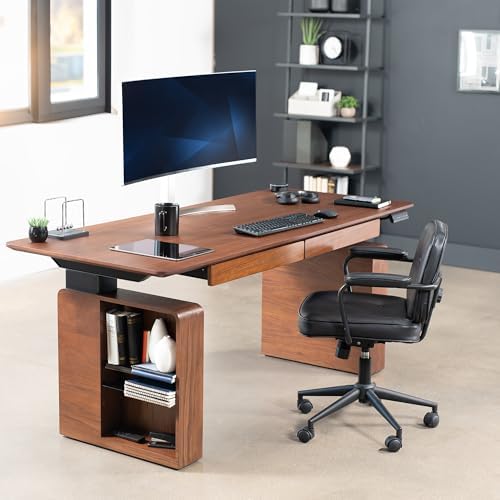 VIVO Walnut 71 x 30 in Executive Standing Desk, DESK-EX7230D