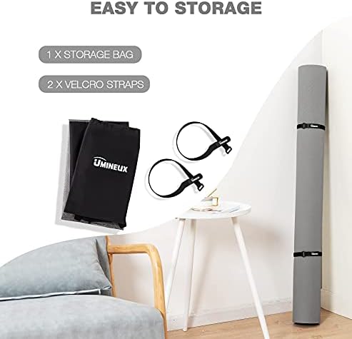 UMINEUX Large Yoga Mat for Men and Women 1/4 & 2/5 Inch Extra Thick TPE Fitness Mat for Home Gym Workout, Non-Slip, Eco Friendly Exercise Mat for Yoga, Pilates, Stretching, Meditation