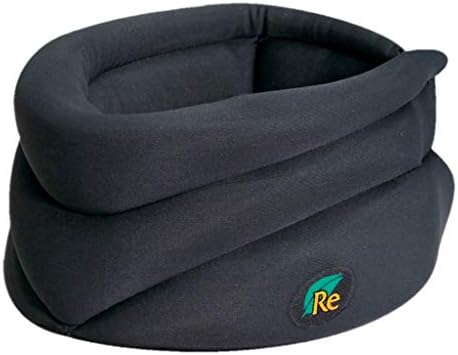 Caldera International - Releaf® Neck Rest – Soft Neck Brace for Neck Pain and Support, Comfortable Neck Brace for Sleeping, Cervical Collar Neck Support Brace for Travel, Reading - Large, Black