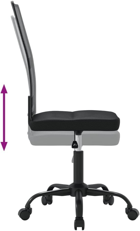 Breathable Black Mesh Office Chair for Comfort and Flexibility, Adjustable Height, Lightweight Design