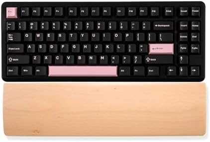 HomeDo Wooden Ergonomic Wrist Rest for Mechanical Keyboard, Fits 61 Key 60%