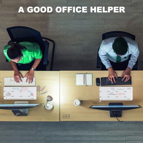 TSJ OFFICE Desktop Whiteboard Dry-Erase-Board - Computer Keyboard Stand White Board Surface Pad with Drawer, Desk Organizers with Accessories for Office, Home, School Supplies
