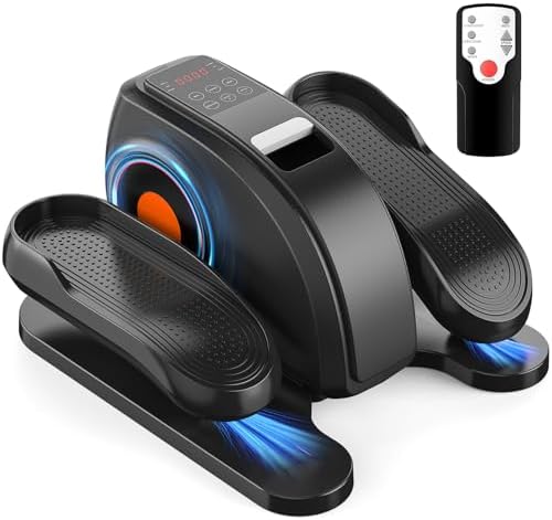 OLIXIS Under-Desk Elliptical Machine–Compact & Quiet Mini Pedal Exerciser with Adjustable Speed, LED Display, Portable Fitness Solution for Home or Office Workouts