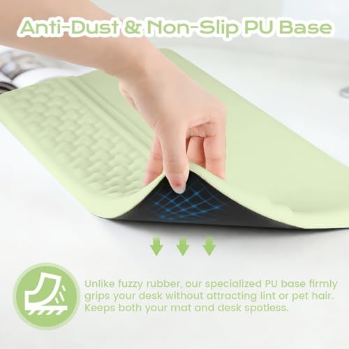 Keyboard Wrist Rest with Ergonomic Height - Computer Keyboard Stand & Soft Cushioned Pad for Wrist Pain Relief - Non-Slip Typing Support for Office, Gaming & Home(Green)