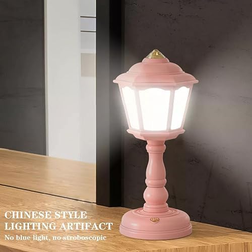 anso Retro LED Desk Lamp USB Charging Table Lamp Bedside Room Mini Light 3-Colors Dimmable (Green)