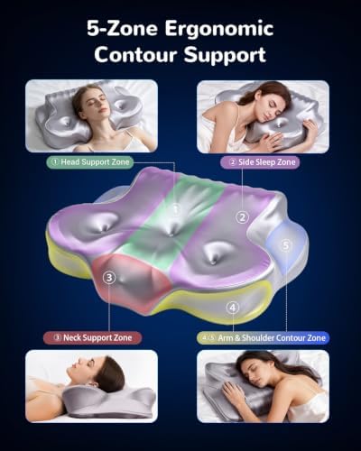 Cervical Neck Pillow for Neck Pain Relief, Memory Foam Pillows