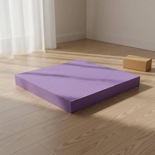 Baoblaze Cushion Stability Mat Foam Pad Core With 4cm Thick NBR Foam For Shock Absorption And Non Slip Support suitable for home workouts pilates standing desk use physical therapy, Purple