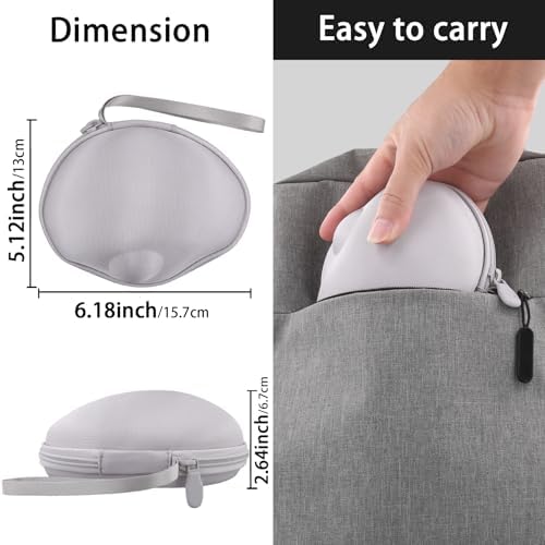 co2CREA Hard Case for Logitech MX Ergo S/MX Ergo Trackball Mouse, White