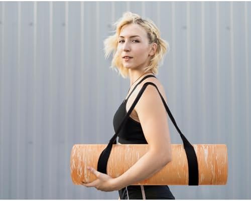 UMINEUX Extra Thick Yoga Mat, 2/5 Inch (10MM), Natural Rubber and TPE Non Slip Yoga Mats with Strap for Women Men, Eco Friendly Exercise Mat for Yoga, Pilates and Home Workout