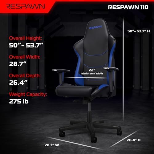 Respawn 110 Gaming Chair, Ergonomic Office Chair with Headrest