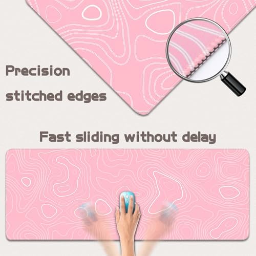 Mouse Pad Gaming - Desk Mat for Keyboard and Mouse - Large Mouse Pads for Desk, Gaming Mousepad with Non-Slip Base, Desks Pad (31.5" X 11.8") for Game, Office and Home