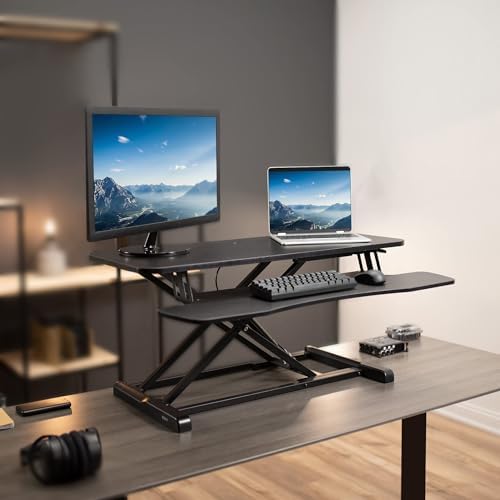 VIVO Black 36 in Standing Desk Converter, DESK-V036KB