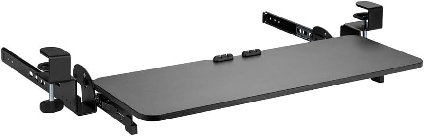 Height Adjustable Clamp-On Keyboard Tray
