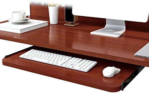 V3VOGUE Slides Keyboard Tray - Under Desk Smooth Gliding - Pull-Out Drawers Keyboard and Mouses Holder, Ergonomics/Easy Install/Height Adjustable, Support Keyboard Storage Shelf
