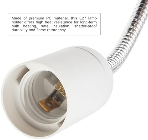 RTNLIT E26/E27 Clip Desk Lamp Holder, Clamp Lamp Fixture with On/Off Switch