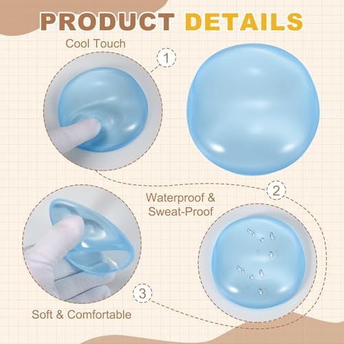 PATIKIL Gel Wrist Rest, Wrist Support for Mouse Round Shape Ergonomic Mouse Pad Soft Silicone Support Comfortable Cushion for Computer Gaming Office Home, Bright Blue