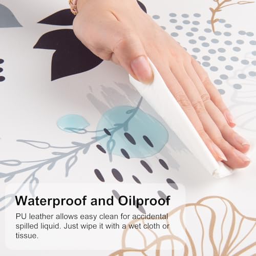 QIYI PU Leather Large Mouse Pad, Waterproof Desk Mat, 31.5" x 15.7", Sketch