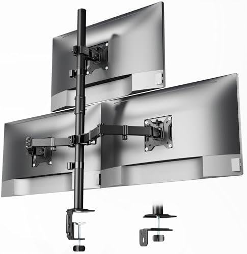 monTEK Triple Monitor Stand for 17-32" Screens, 22 lbs Each