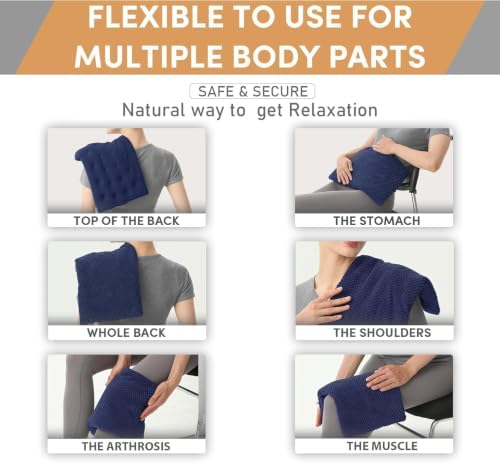 UNCN Wide Microwave Heating Pad with Washable Cover 9.5 x 16in Microwavable