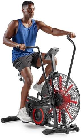Sunny Health & Fitness Smart Heavy-Duty Fan Bike for HIIT Cycling Workout